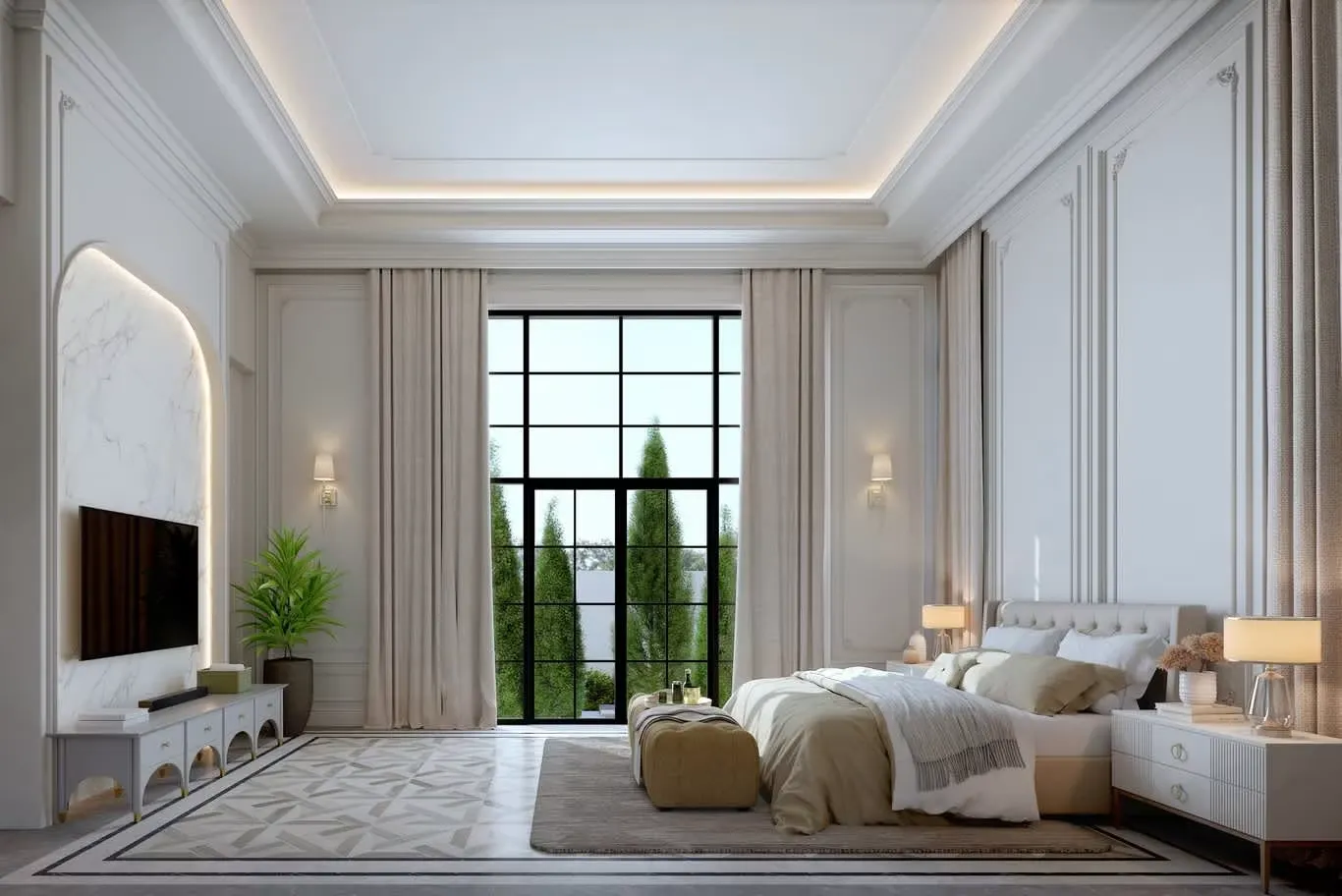 Peaceful morning light through a window creating soft shadows on a minimal interior
